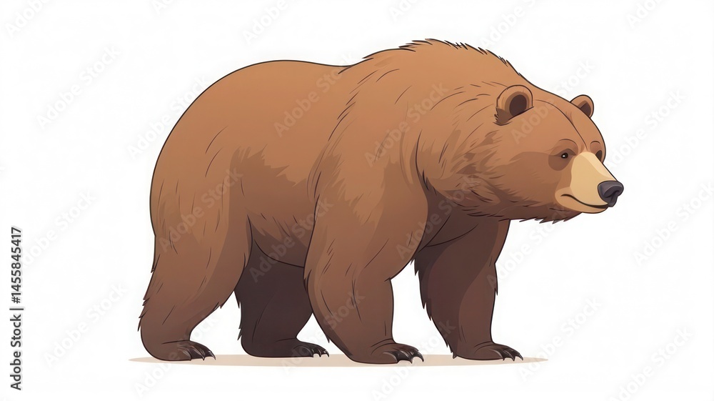 Bear Icon in Minimal Vector Style with Gentle Breathing Motion for Interface Use Bear Icon in Minimal Vector Style with Gentle Breathing Motion for Interface Use