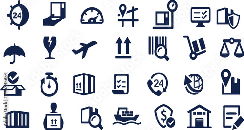 Logistics and Shipping Icons: A Comprehensive Set