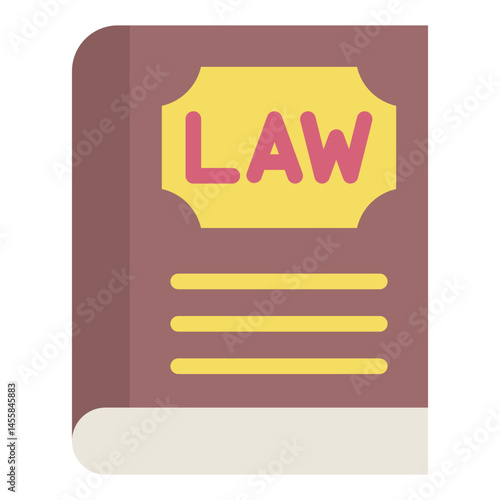 Law Book Vector Design Icon Style
