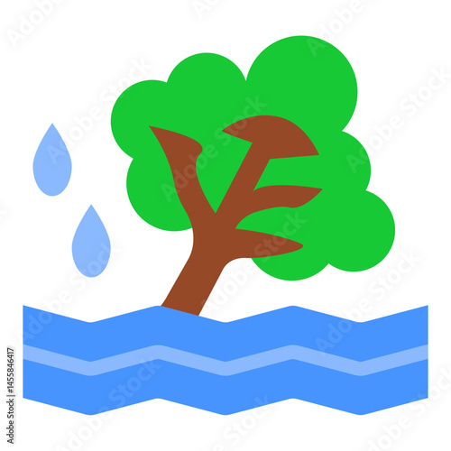 Flood Vector Design Icon Style