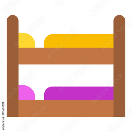 Bunk Bed Vector Design Icon Style