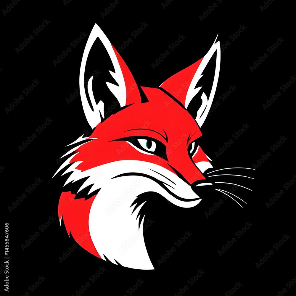 Obraz premium red fox head
