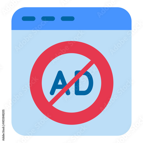 Ad Blocker Vector Design Icon Style
