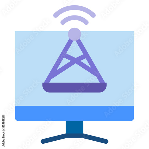 Broadcast Vector Design Icon Style