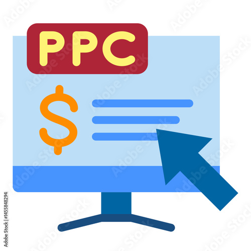Pay Per Click Vector Design Icon Style