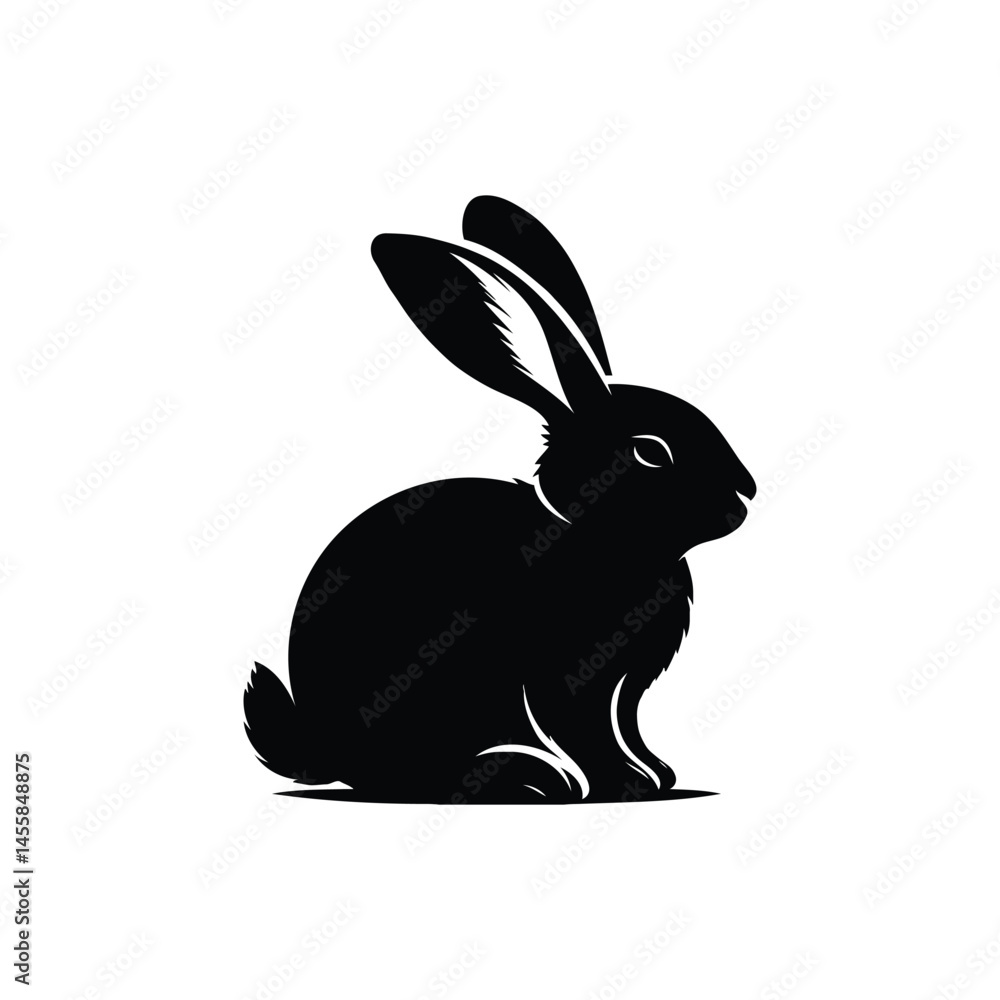 Obraz premium Cute bunny silhouette 