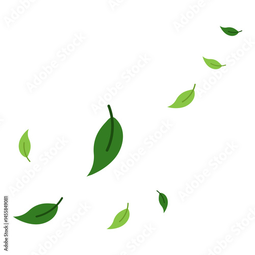 Flying Leaves Illustration