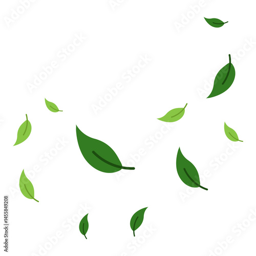 Flying Leaves Illustration