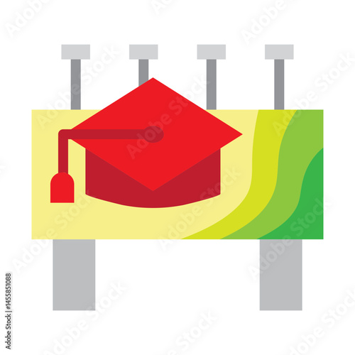 University Banner Vector Flat Icon Design