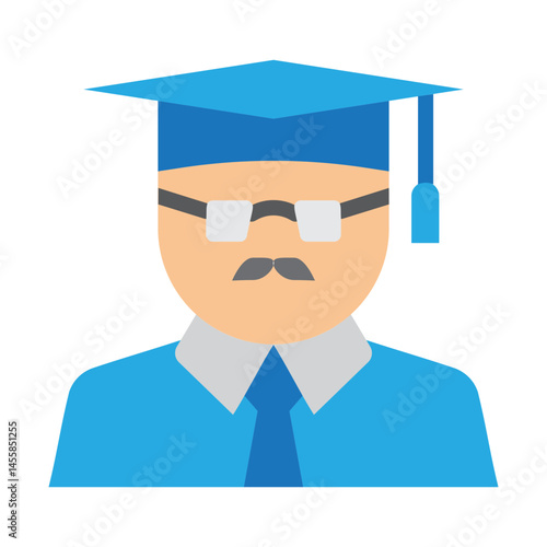 Professor Vector Flat Icon Design