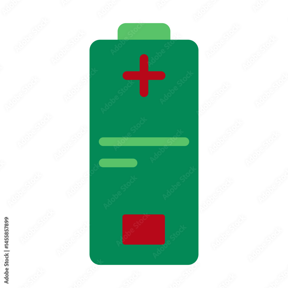 Obraz premium Battery Vector Design Icon Style