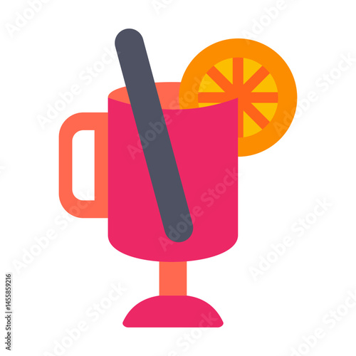 Mulled Wine Vector Design Icon Style