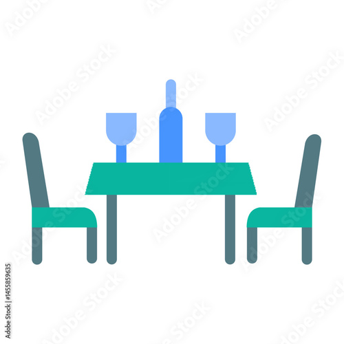 Dining Table Vector Design Icon Style