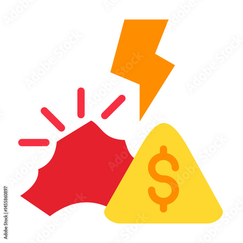 Risk Vector Design Icon Style