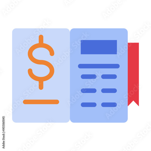 Accounting Book Vector Design Icon Style