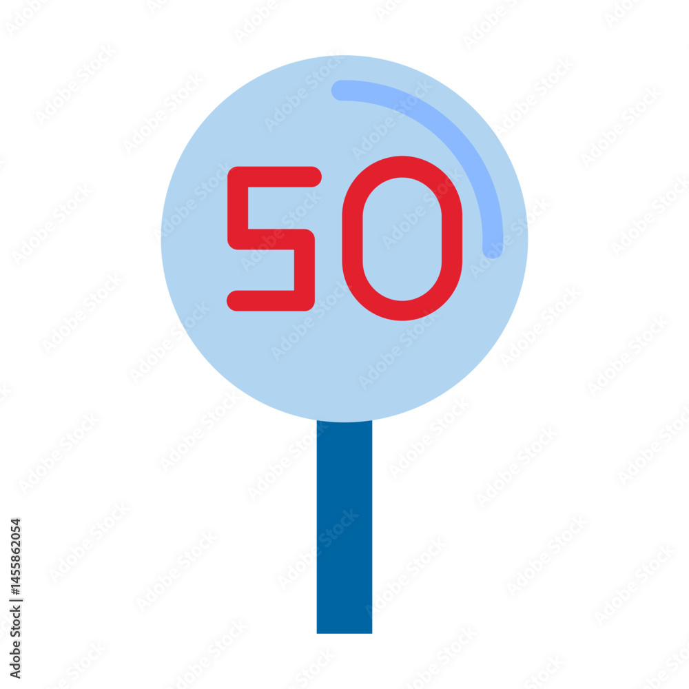 Speed Limit Vector Design Icon Style Speed Limit Vector Design Icon Style
