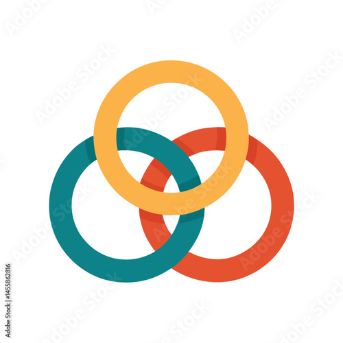 Interlocking colorful rings illustration representing connection teamwork or business collaboration Free Download Interlocking colorful rings illustration representing connection teamwork or business collaboration - GFXLoad