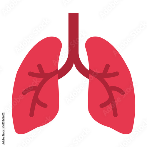 Lungs Vector Design Icon Style