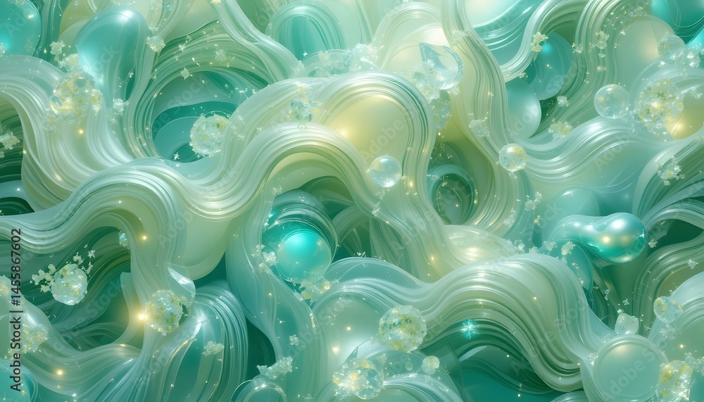 Abstract 3D Design HD Wallpaper Flowing Abstract Waves and Spheres Background Abstract 3D Design HD Wallpaper Flowing Abstract Waves and Spheres Background