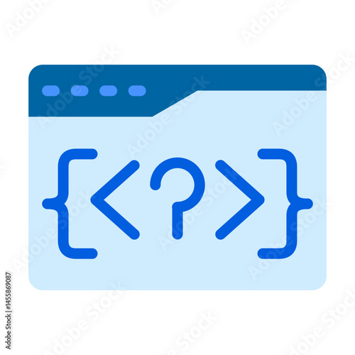 PHP Coding Vector Design Icon Style