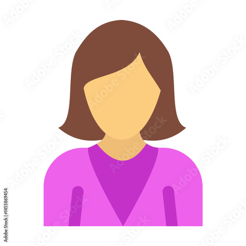 Female Journalist Vector Design Icon Style