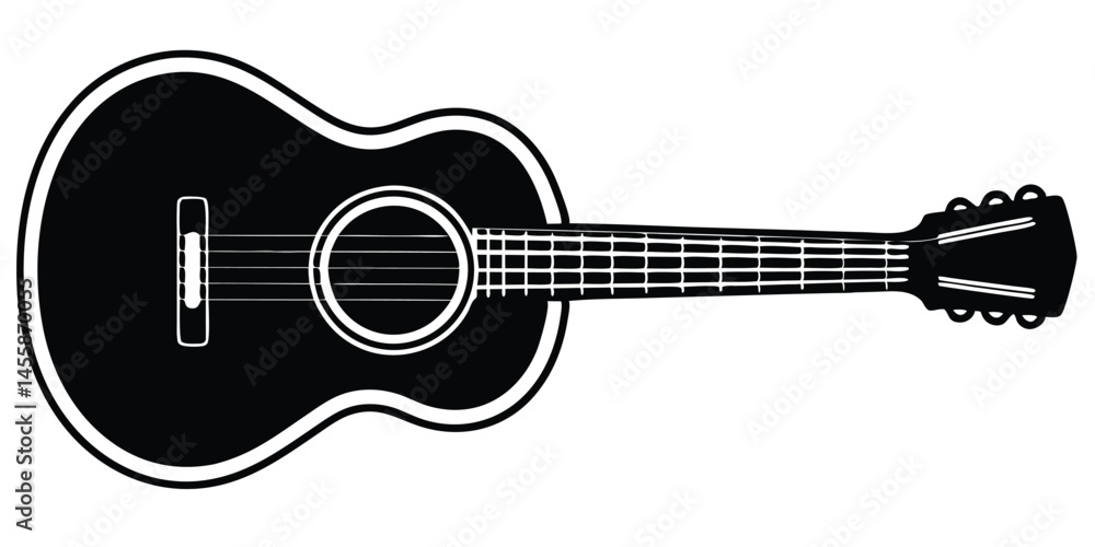 guitar icon silhouette acoustic style vector illustration guitar icon silhouette acoustic style vector illustration