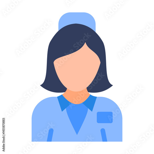 Air Hostess Vector Design Icon Style