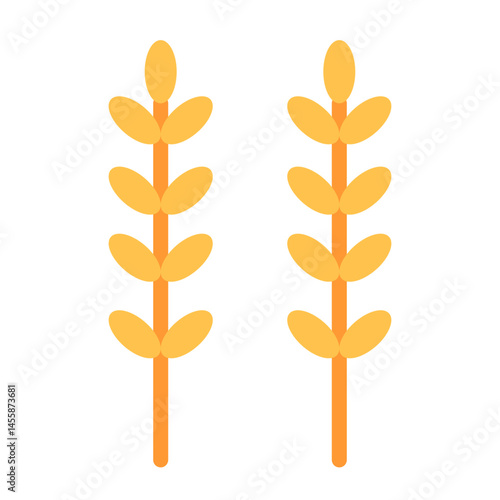 Wheat Plantation Vector Design Icon Style