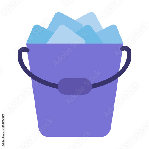 Ice Bucket Vector Design Icon Style