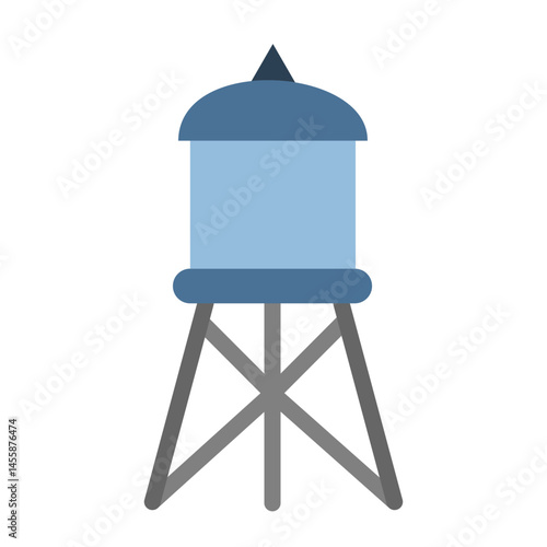 Water Tower Vector Design Icon Style