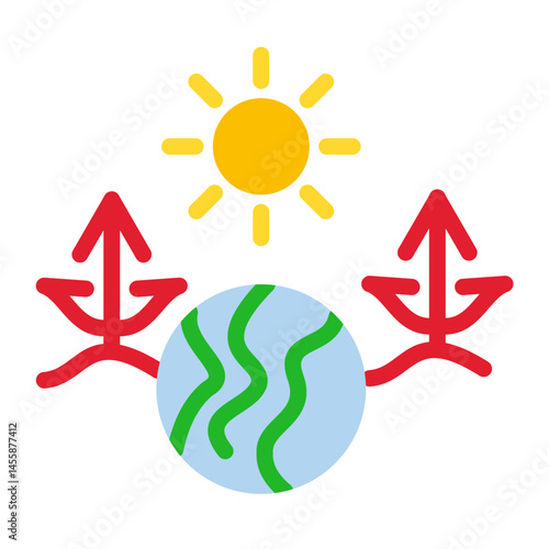 Greenhouse Effect Vector Design Icon Style