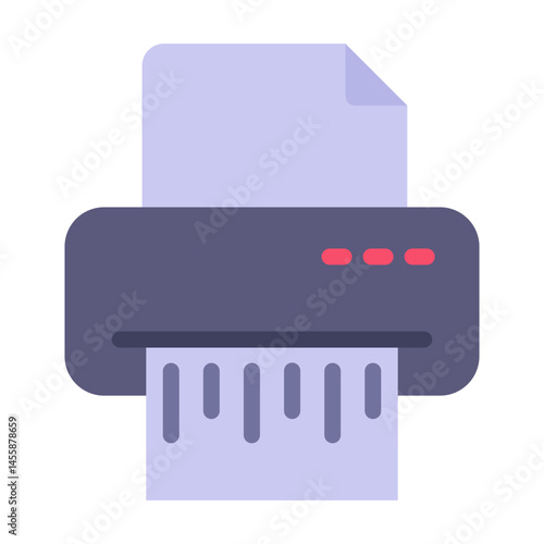 Paper Shredder Vector Design Icon Style