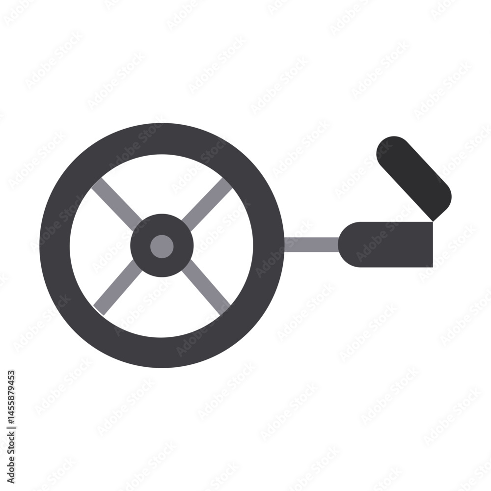 Obraz premium Flat Tire Vector Design Icon Style