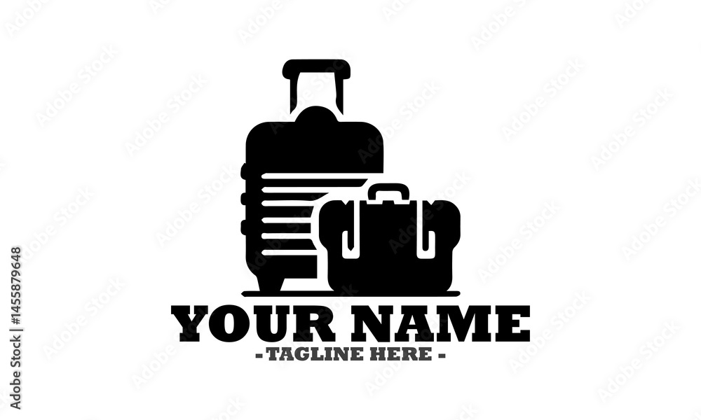 Luggages vector icon, luggages illustration vector design and logo luggages art