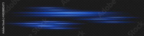 Blue light trails with offset layers express acceleration, urgency, and aggressive energy often seen in action-style digital visuals.