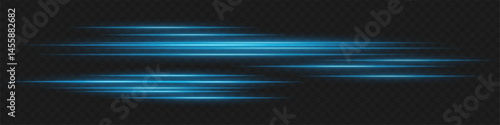 Blue light trails with offset layers express acceleration, urgency, and aggressive energy often seen in action-style digital visuals.