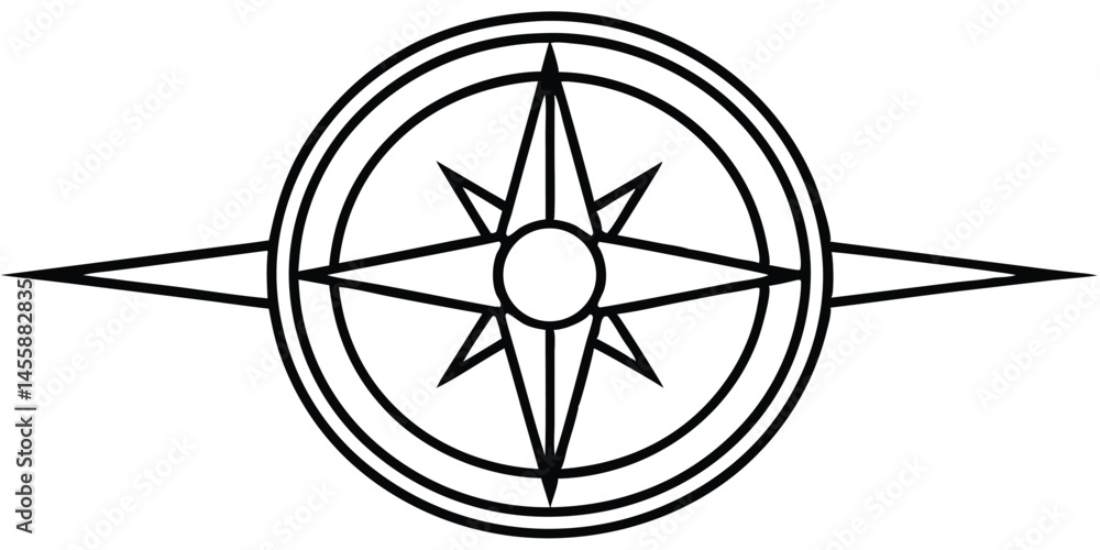 compass silhouette icon navigation theme vector illustration compass silhouette icon navigation theme vector illustration
