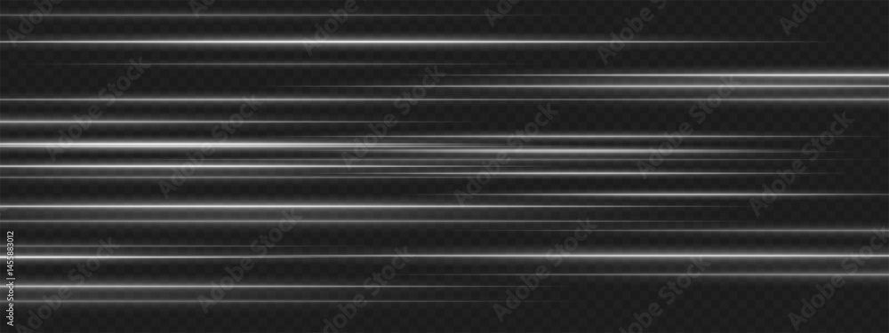 Multiple white lines aligned in rows on dark background simulate high-speed movement and signal intensity for sci-fi UI elements. Multiple white lines aligned in rows on dark background simulate high-speed movement and signal intensity for sci-fi UI elements.