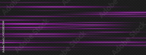 Multiple purple lines aligned in rows on dark background simulate high-speed movement and signal intensity for sci-fi UI elements.