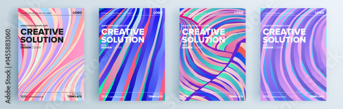 Modern abstract covers set, minimal covers design. Colorful geometric background, vector illustration.