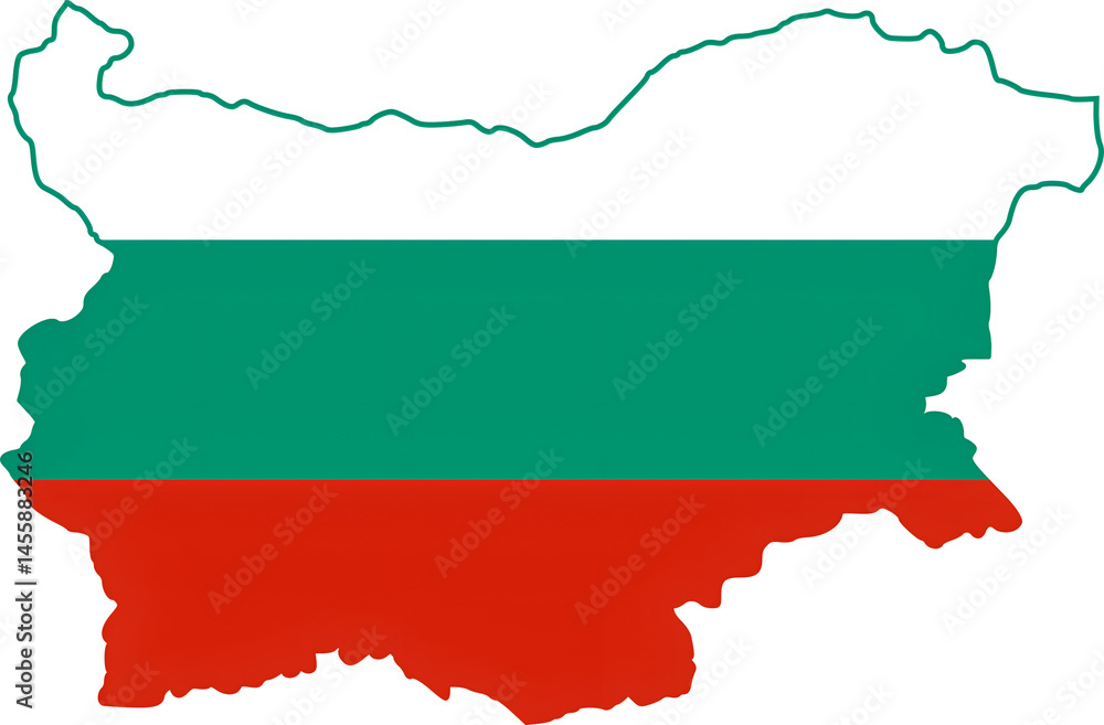 Bulgaria flag map Bulgaria flag map