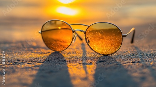Wallpaper Mural Golden hour sunglasses summer beach sunset reflection Torontodigital.ca