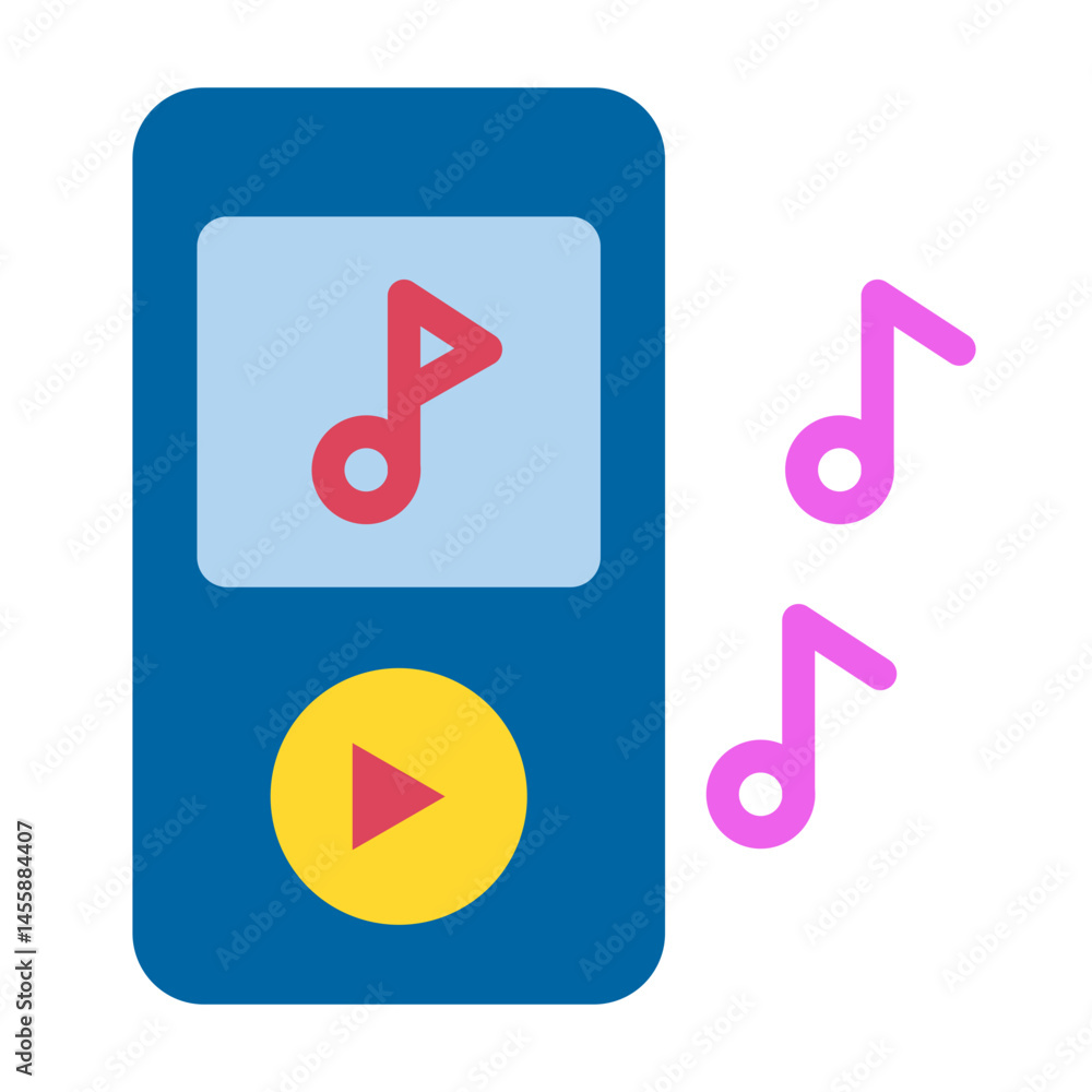 Music Player Vector Design Icon Style Music Player Vector Design Icon Style
