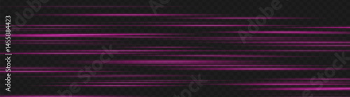 Glowing purple light trails creating layered motion blur on dark background. Perfect for futuristic UI, digital speed elements, or sci-fi data animations.