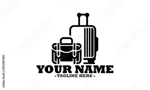 Luggages vector icon, luggages illustration vector design and logo luggages art