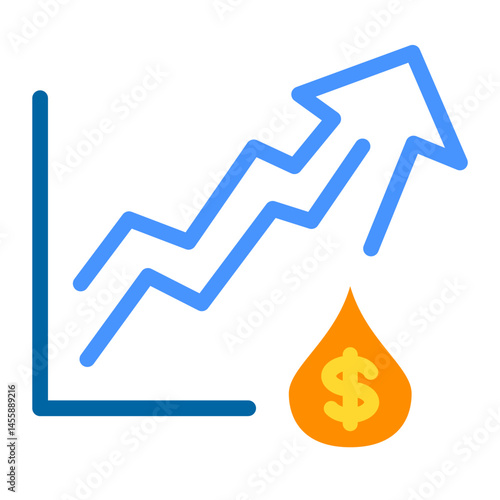 Oil Price Increase Vector Design Icon Style