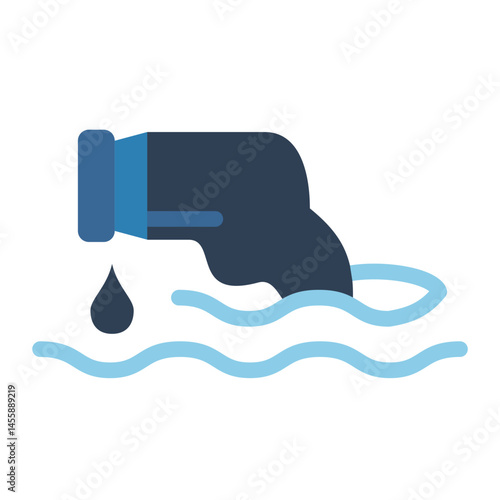Oil Pollution Vector Design Icon Style