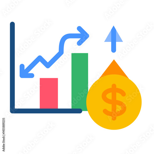 Oil Stock Market Vector Design Icon Style