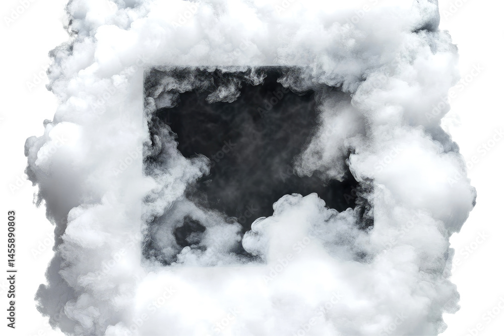 Cloud Frame Enclosing Dark Square Cloud Frame Enclosing Dark Square