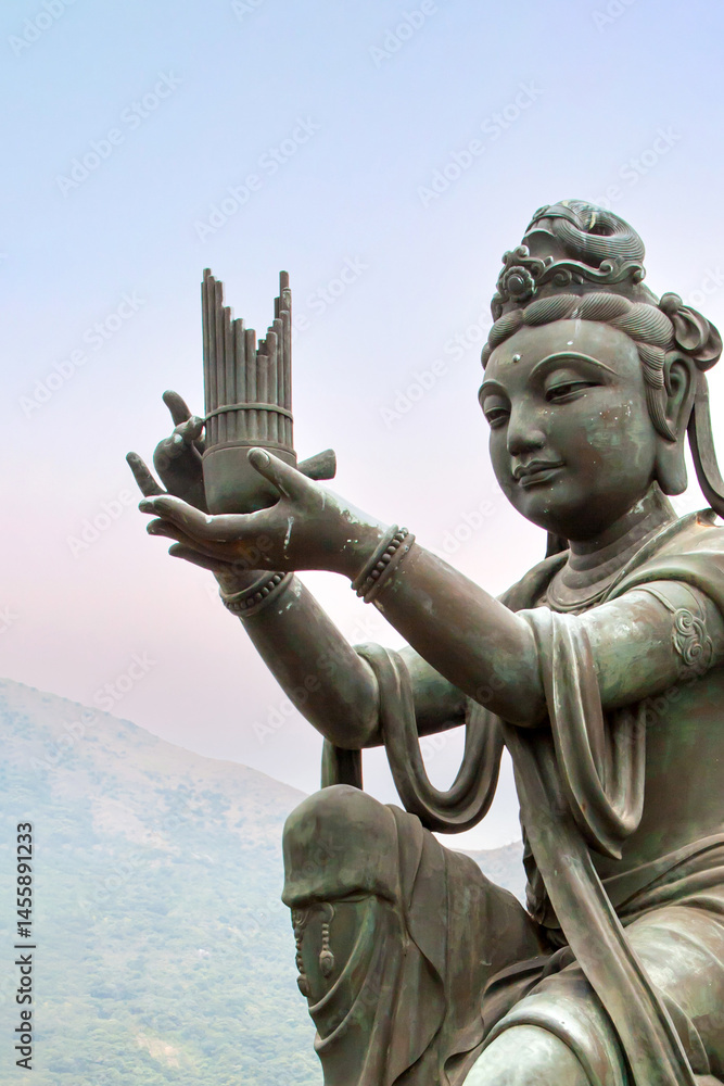 bronze statue near Tian Tan Buddha, Hong Kong